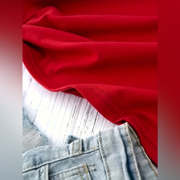 1X Plus Size Letter Print T-Shirt Casual Crew Neck Short Sleeve T-Shirt - Picture 3 of 6